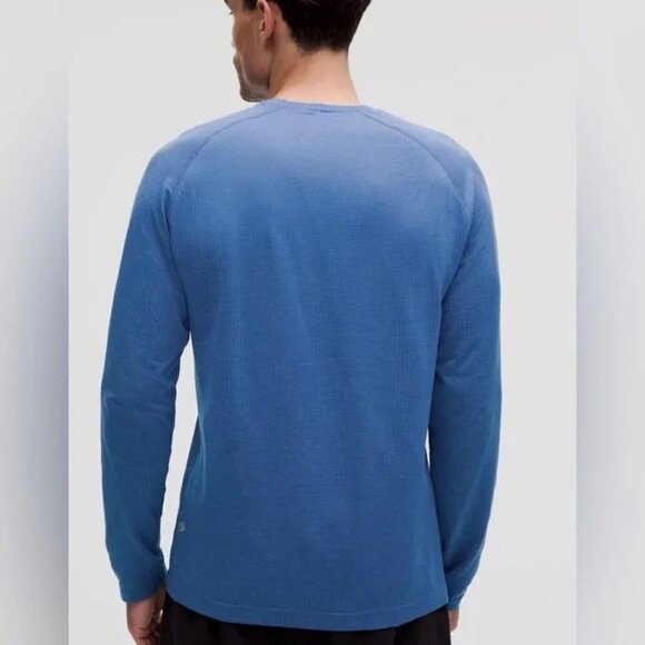 LULULEMON Metal Vent Tech Long-Sleeve Shirt XXL in Pipe Dream Blue/Pitch - Picture 11 of 11